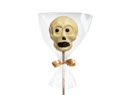 Čokoládová lízanka Halloween - lebka