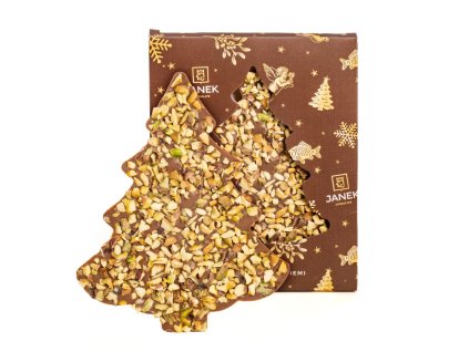 vanocni stromecek pistacie placaty vanoce advent mikulas mlecna cokolada cokoladovna janek