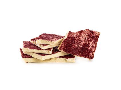 Drvené lyofilizované maliny a černice - lámaná biela čokoláda 250g